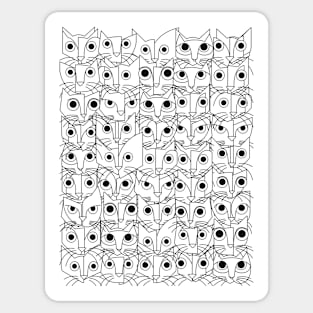 Cats (fortyfivepack outline version) Sticker